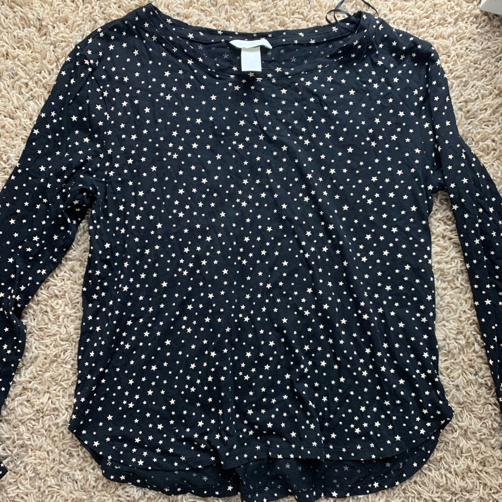 Long sleeve starts print shirt
